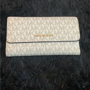 Michael Kors Beige Monogram Wallet